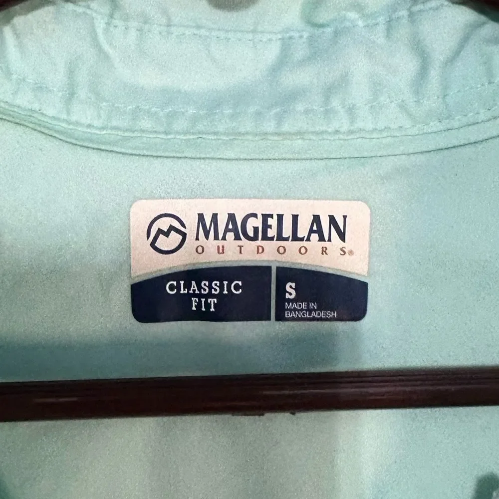 5 for $25🔥Magellan Mint‎ Green Fishing Outdoors Classic Fit Shirt Small